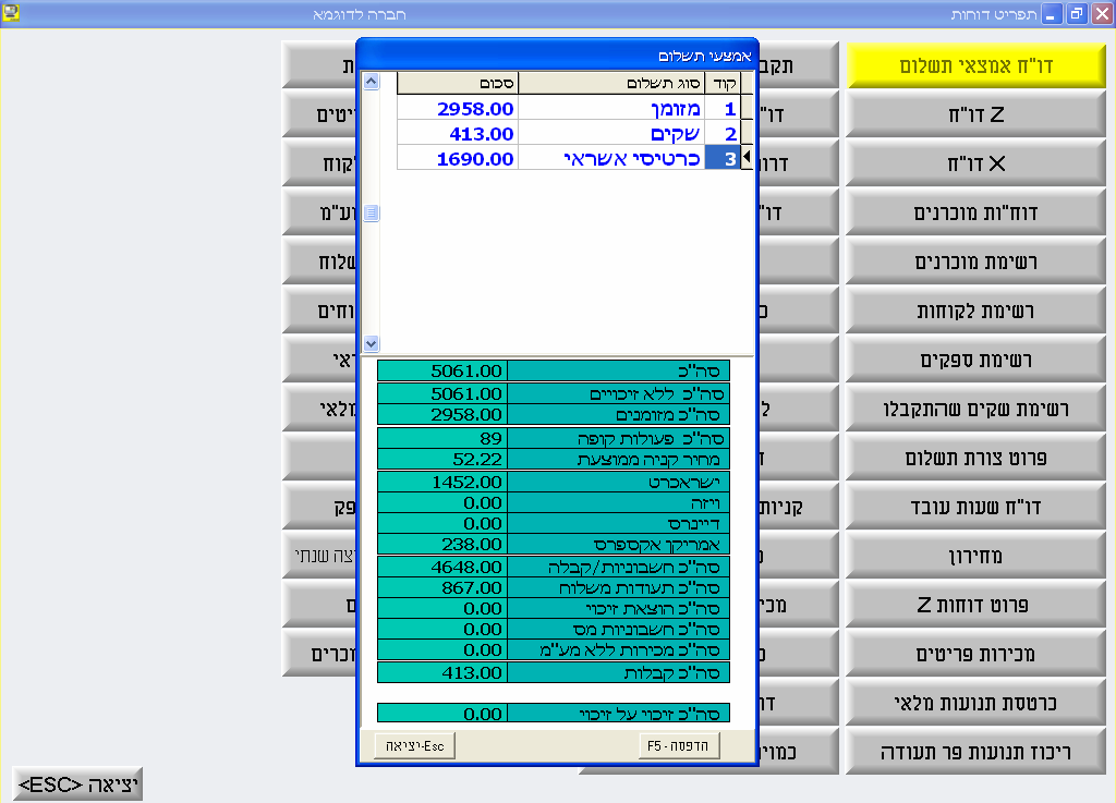 דו"ח אמצעי תשלום 3